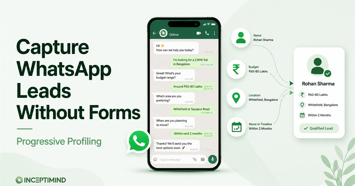 Capture WhatsApp Leads Without Forms (Progressive Profiling)